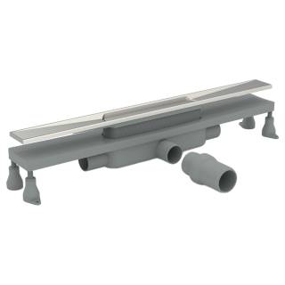 Дренажный канал 80 см, гидрозатвор, ABS, горизонтальный выход OMP Tea Emyflow 5963.204.8.3, золото брашированное