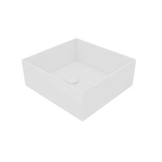 Раковина накладная 33х35 см GSG Ceramic Design Box BXLA33001, белый матовый