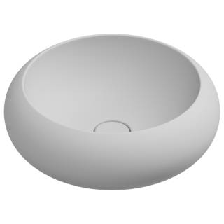 Раковина накладная 42 см GSG Ceramic Design Petra PELAV42001, белый матовый
