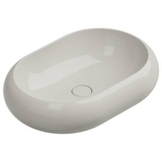 Раковина накладная 60x42 см GSG Ceramic Design Petra PELAV60013, пергамон глянцевый