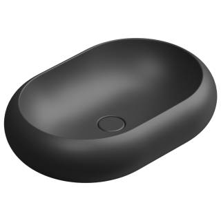 Раковина накладная 60x42 см GSG Ceramic Design Petra PELAV60003, черный матовый