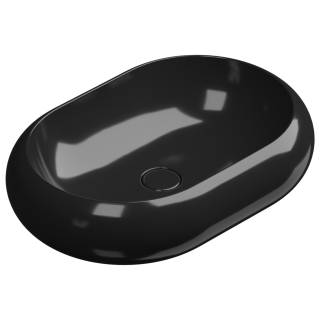 Раковина накладная 60x42 см GSG Ceramic Design Petra PELAV60002, черный глянцевый