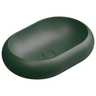 Раковина накладная 60x42 см GSG Ceramic Design Petra PELAV60036, Smeraldo Matt