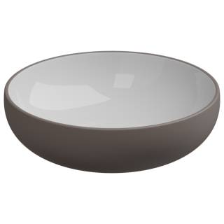 Раковина накладная биколор 45 см GSG Ceramic Design Easy EALAVRO45BI000/029, White/Tortora Matt