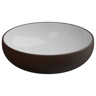 Раковина накладная биколор 45 см GSG Ceramic Design Easy EALAVRO45BI000/035, White/Cacao Matt