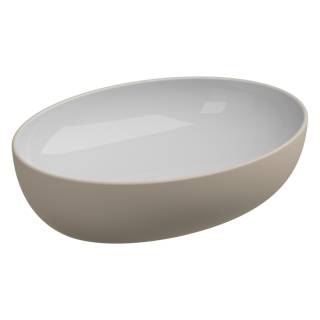 Раковина накладная биколор 55x42 см GSG Ceramic Design Easy EALAVOV55BI000/034, White/Sabbia Matt