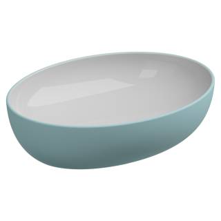 Раковина накладная биколор 55x42 см GSG Ceramic Design Easy EALAVOV55BI000/037, White/Ice Matt