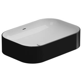 Раковина накладная биколор 60x42 см GSG Ceramic Design Easy EALAVTP60BI000/002, White/Black Shiny