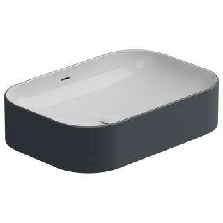 Раковина накладная биколор 60x42 см GSG Ceramic Design Easy EALAVTP60BI000/028, White/Ebano Matt