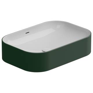 Раковина накладная биколор 60x42 см GSG Ceramic Design Easy EALAVTP60BI000/036, White/Smeraldo Matt