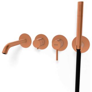 Смеситель для ванны Remer X Style X53D2PWBRP, медь брашированная