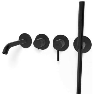 Смеситель для ванны Remer X Style X53D2PWBCFP, черный брашированный хром