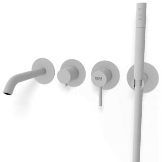 Смеситель для ванны Remer X Style X53D2PWBBO, белый матовый