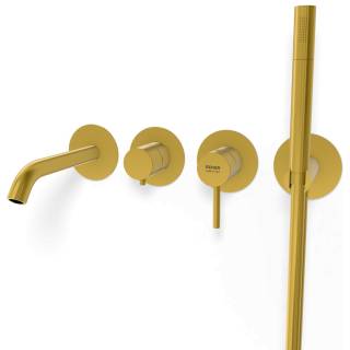 Смеситель для ванны Remer X Style X53D2PWBBG, золото брашированное