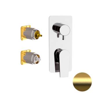 Смеситель для душа Daniel Diva DV612D3KBDP, золото брашированное