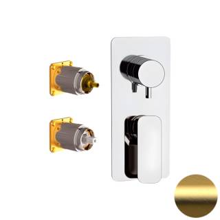 Смеситель для душа Daniel Tiara TA612D3KBDP, золото брашированное