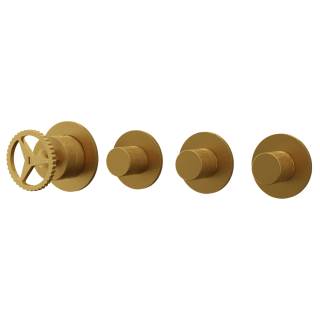 Смеситель для душа Remer Chrono CH98D3PBG, золото брашированное