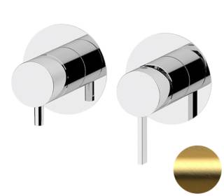 Смеситель для душа Remer Metrica MC92ZPBG, золото брашированное