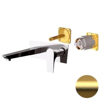 Смеситель для раковины Daniel Diva DV632KBDP, золото брашированное