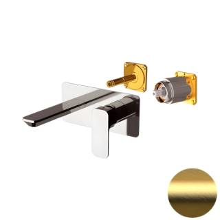 Смеситель для раковины Daniel Tiara TA632KBDP, золото брашированное