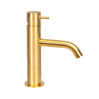 Смеситель для раковины Daniel Tokyo TK606NDP, золото брашированное