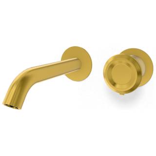 Смеситель для раковины Remer Element ET15PBG, золото брашированное