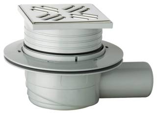 Трап 105х105 мм, горизонтальный выход DN50 OMP Tea Wang 265.201.8