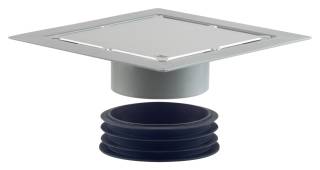 Трап 115х115 мм, решетка под плитку, сухой затвор OMP Tea Kalamata Unseen 9977.798.9