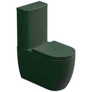 Чаша напольного унитаза биколор GSG Ceramic Design Like LKMBLBI000/036P, White/Smeraldo Matt