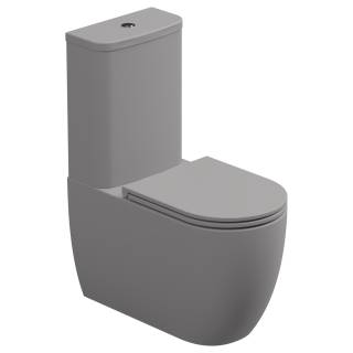 Чаша напольного унитаза биколор GSG Ceramic Design Like LKMBLBI000/038P, White/Fumo Matt