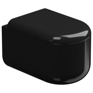 Чаша подвесного унитаза Eco Clean (торнадо) GSG Ceramic Design Petra PEWCSOEC002, черный глянцевый