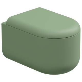 Чаша подвесного унитаза Eco Clean (торнадо) GSG Ceramic Design Petra PEWCSOEC031, Salvia Matt