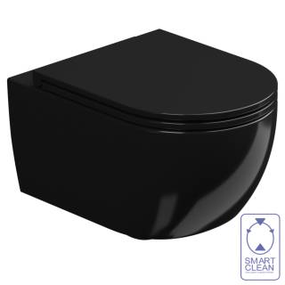 Чаша подвесного унитаза биколор GSG Ceramic Design Like LKWCSOBI000/002, White/Black Shiny