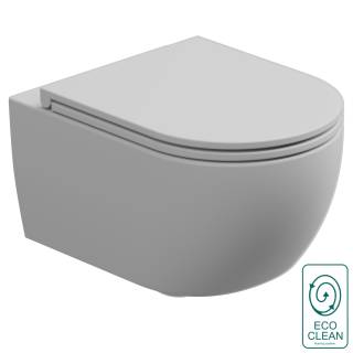 Чаша подвесного унитаза биколор со смывом Eco Clean (торнадо) GSG Ceramic Design Like LKWCSOECBI000/001, White/White Matt