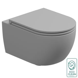 Чаша подвесного унитаза биколор со смывом Eco Clean (торнадо) GSG Ceramic Design Like LKWCSOECBI000/033, White/Perla Matt