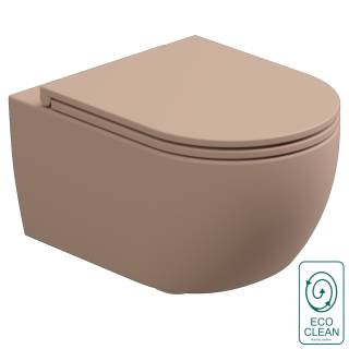 Чаша подвесного унитаза со смывом Eco Clean (торнадо) GSG Ceramic Design Like LKWCSOEC032, Cipria Matt