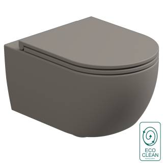 Чаша подвесного унитаза со смывом Eco Clean (торнадо) GSG Ceramic Design Like LKWCSOEC030, Cashmere Matt