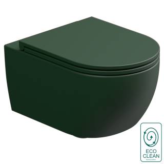 Чаша подвесного унитаза со смывом Eco Clean (торнадо) GSG Ceramic Design Like LKWCSOEC036, Smeraldo Matt