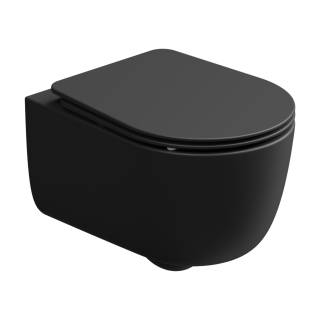 Чаша подвесного унитаза со смывом Smart Clean GSG Ceramic Design Hit! HIWCSO003, черный матовый