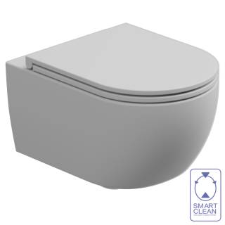 Чаша подвесного унитаза со смывом Smart Clean GSG Ceramic Design Like LKWCSO001, белый матовый