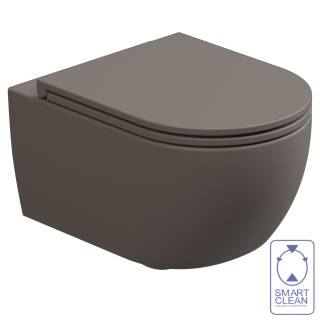 Чаша подвесного унитаза со смывом Smart Clean GSG Ceramic Design Like LKWCSO029, Tortora Matt