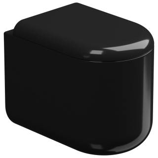 Чаша приставного унитаза Eco Clean (торнадо) GSG Ceramic Design Petra PEWC01EC002P, черный глянцевый