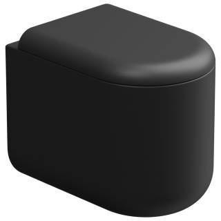 Чаша приставного унитаза Eco Clean (торнадо) GSG Ceramic Design Petra PEWC01EC003P, черный матовый