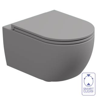 Чаша подвесного унитаза со смывом Smart Clean GSG Ceramic Design Like LKWCSO038, Fumo Matt