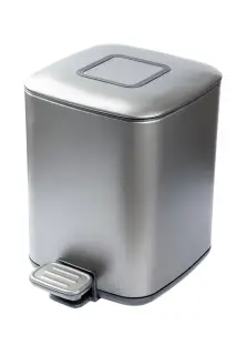 Boheme Q Ведро с крышкой напольное, 7 литров, цвет: gun metall 10948-GM