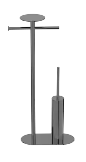 Boheme Venturo Стойка напольная - ершик, держатель бумаги, полочка, цвет: shine gun metall 10953-SGM