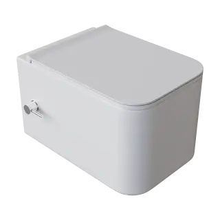 Boheme Mane Унитаз подвесной 53х34 безободковый, смыв каскадный, крышка микролифт, цвет: matt white 970-SET-2-MW