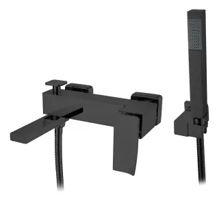 Boheme Q Смеситель для ванны с душевым комплектом: ручной душ, шланг, держатель, цвет: black 143-BB.2