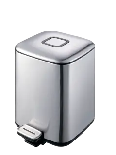 Boheme Q Ведро с крышкой напольное, 7 литров, цвет: chrome 10948-C