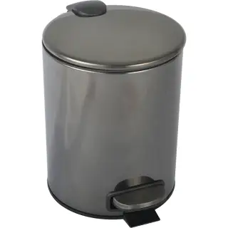 Boheme Uno Ведро с крышкой напольное, 5 литров, цвет: shine gun metall 10426-SGM